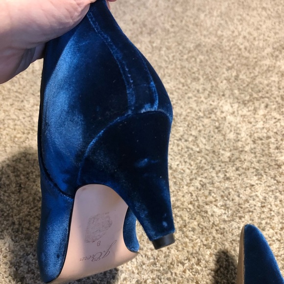 J. Crew Velvet Chelsea Ankle Booties - 8 - Picture 7 of 8